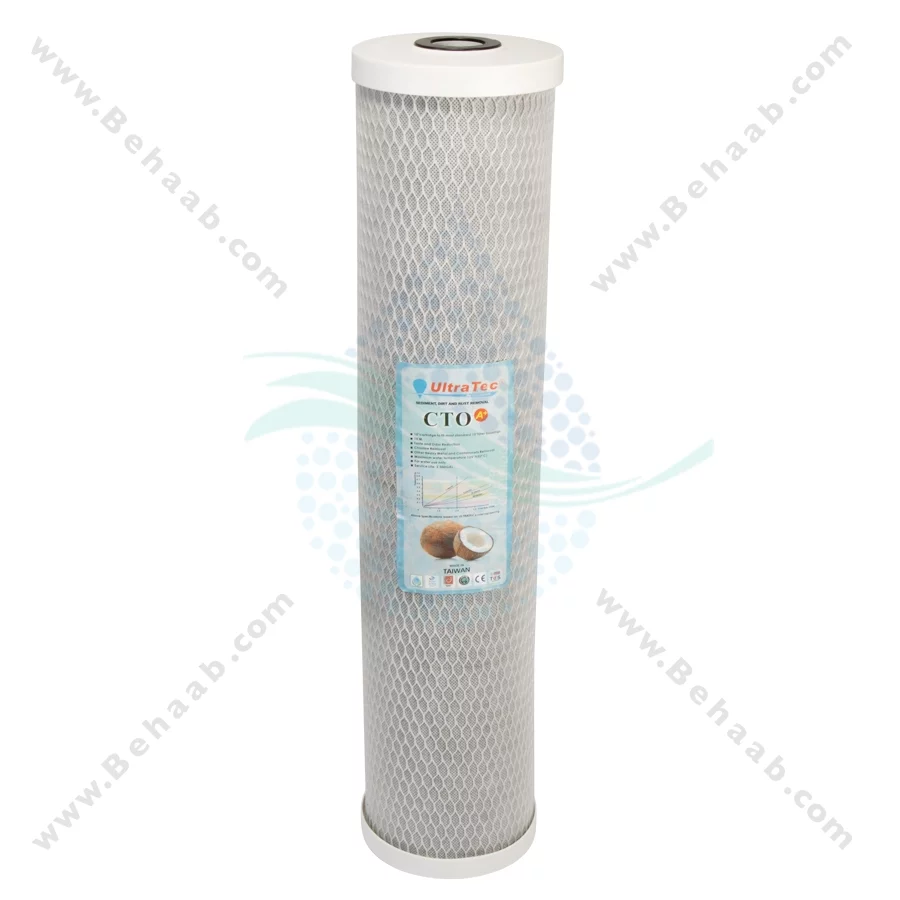 فیلتر کربن بلاک 20 اینچ جامبو اولتراتک - 20 inch Jumbo Carbon Block Water Filter Cartridge ULTRATEC