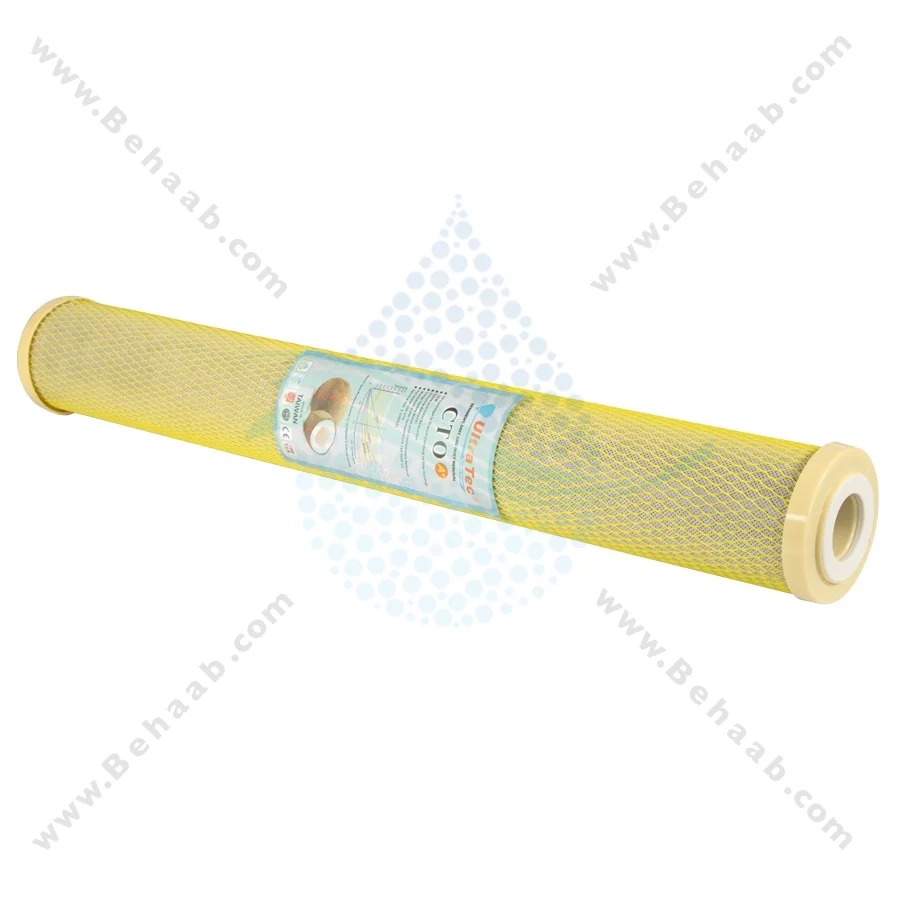 فیلتر کربن بلاک 20 اینچ اسلیم اولتراتک - 20 inch Slim Carbon Block Water Filter Cartridge ULTRATEC