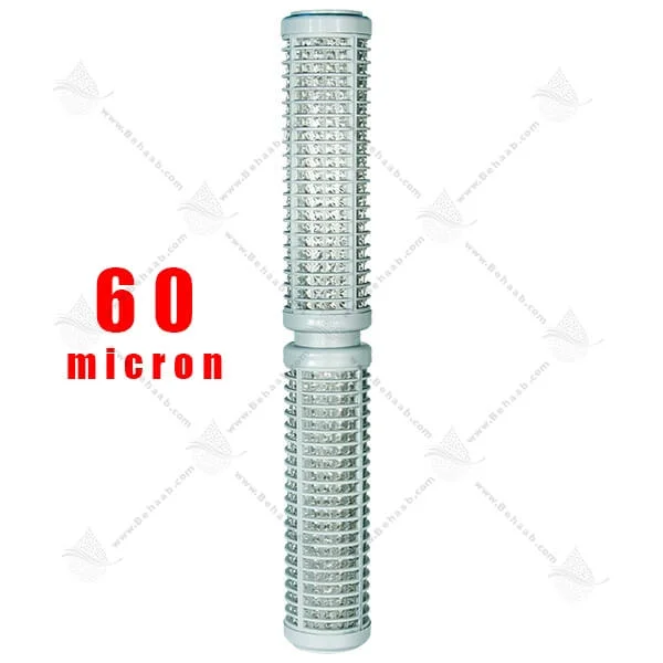 فیلتر توری استیل 20 اینچ اسلیم 60 میکرون سوفیلتر - 20 inch Net Filter Stainless Steel 60 micron Sou Filter