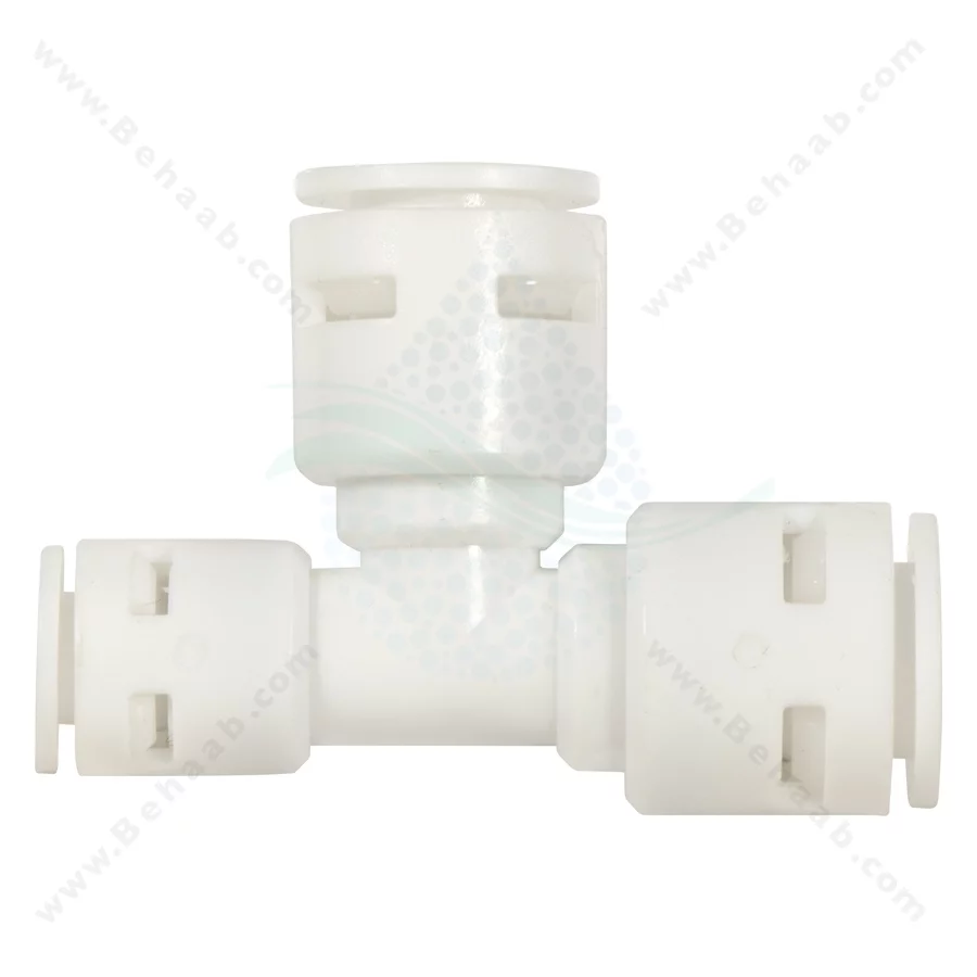 سه راه سه سر فیتینگی 6-10-10 - Union Tee Connector 3/8" × 3/8" × 1/4" Push-In Fitting