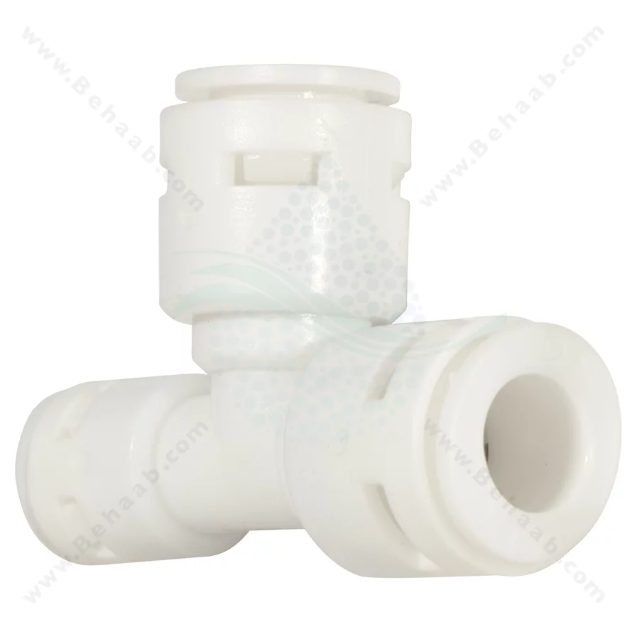 سه راه سه سر فیتینگی 6-10-10 - Union Tee Connector 3/8" × 3/8" × 1/4" Push-In Fitting