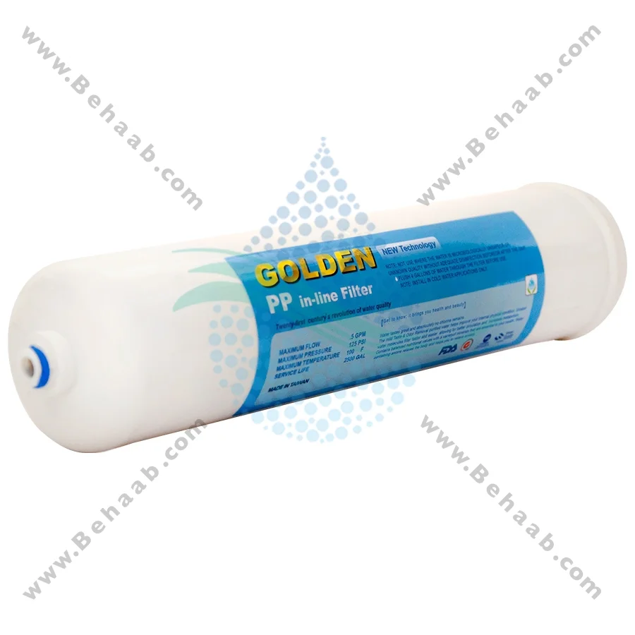 فیلتر بیرونی یخچال گلدن - Refrigerator Outside Water Filter Polypropylene Golden