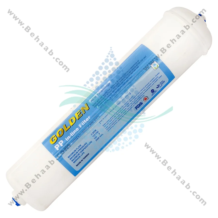 فیلتر بیرونی یخچال گلدن - Refrigerator Outside Water Filter Polypropylene Golden