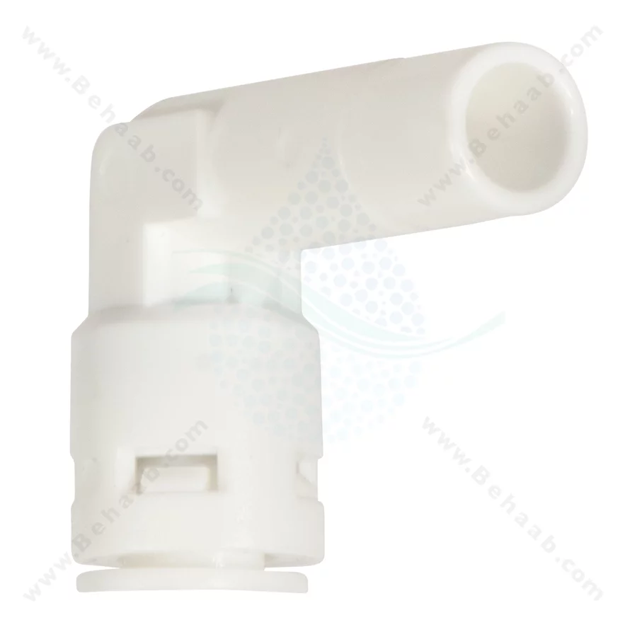 زانو سه هشتم میله ای به یک چهارم فیتینگی - Elbow Connector 3/8" Stem × 1/4" Push-Fit