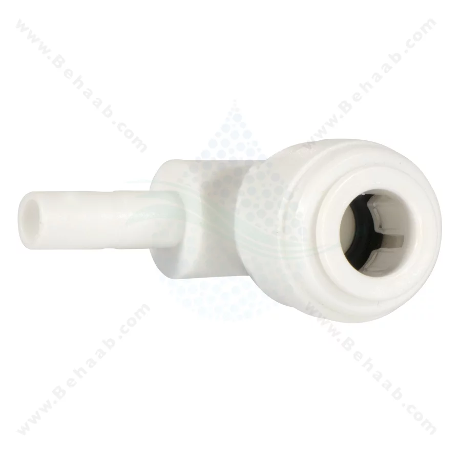 زانو یک چهارم میله ای به سه هشتم فیتینگی - Elbow Connector 1/4" Stem × 3/8" Push-Fit