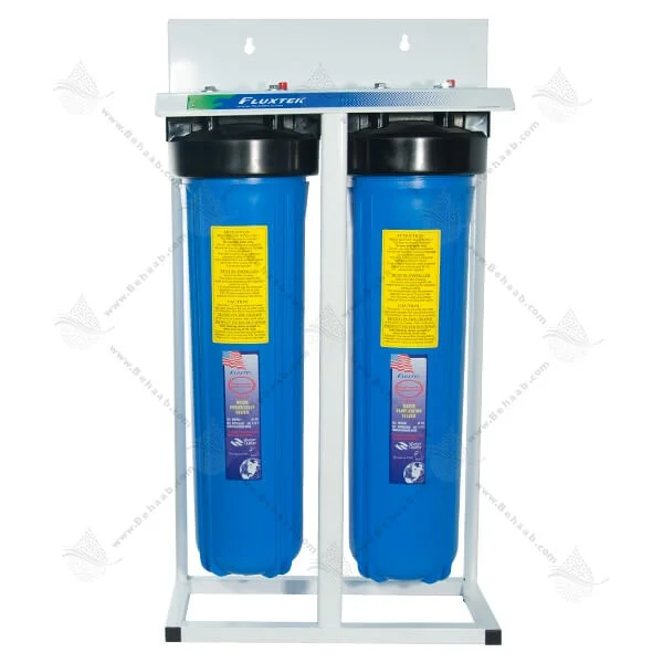 هوزینگ 20 اینچ 2 مرحله جامبو ورودی 1 اینچ فلکستک - 2Stage Water Filter Housing 20 inch Jumbo with 1 inch input Fluxtek