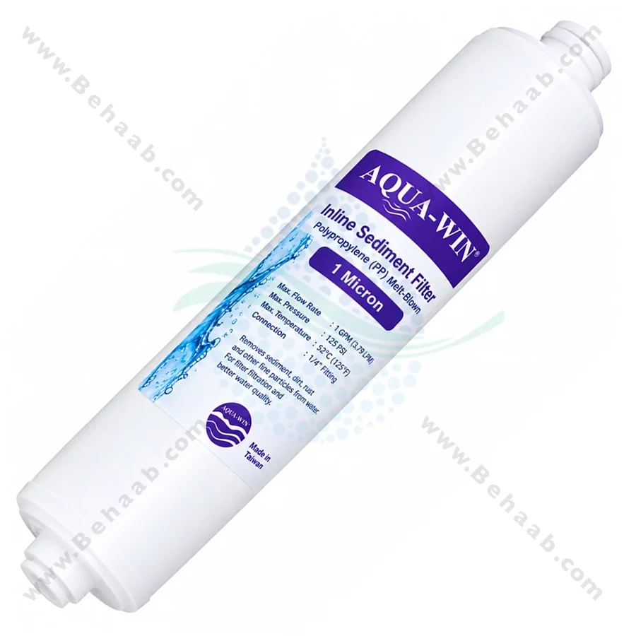 فیلتر اینلاین الیافی آکوا وین 1 میکرون - AQUA-WIN 1 Micron Inline PP Sediment Filter