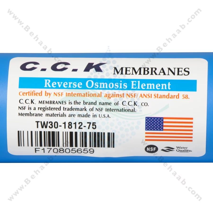 فیلتر ممبران سی سی کا 75 گالن مدل TW30-1812-75 - CCK TW30-1812-75 75 GPD RO Membrane Filter