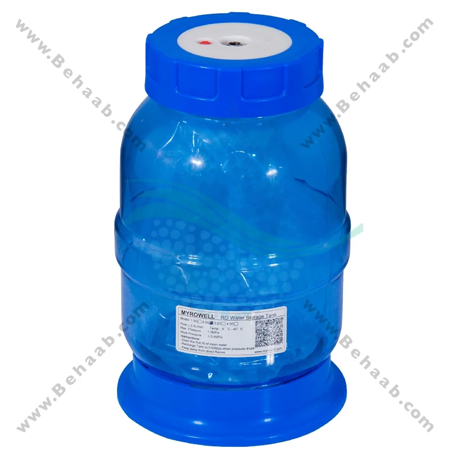 مخزن تصفیه آب 2 گالن شفاف - Reverse Osmosis Water Storage Tank 2 Gallon Transparent MYROWELL