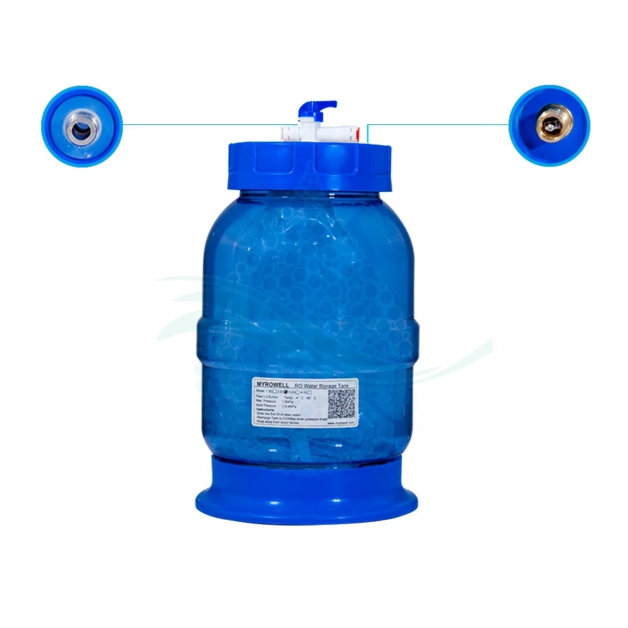 مخزن تصفیه آب 2 گالن شفاف - Reverse Osmosis Water Storage Tank 2 Gallon Transparent MYROWELL