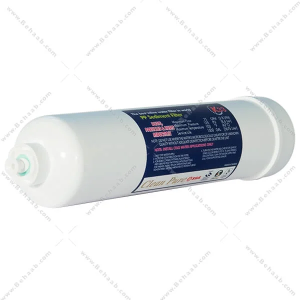 فیلتر اینلاین الیافی کلین پیور 5 میکرون K33 تایوانی - Sediment Polypropylene Inline Filter_CleanPure