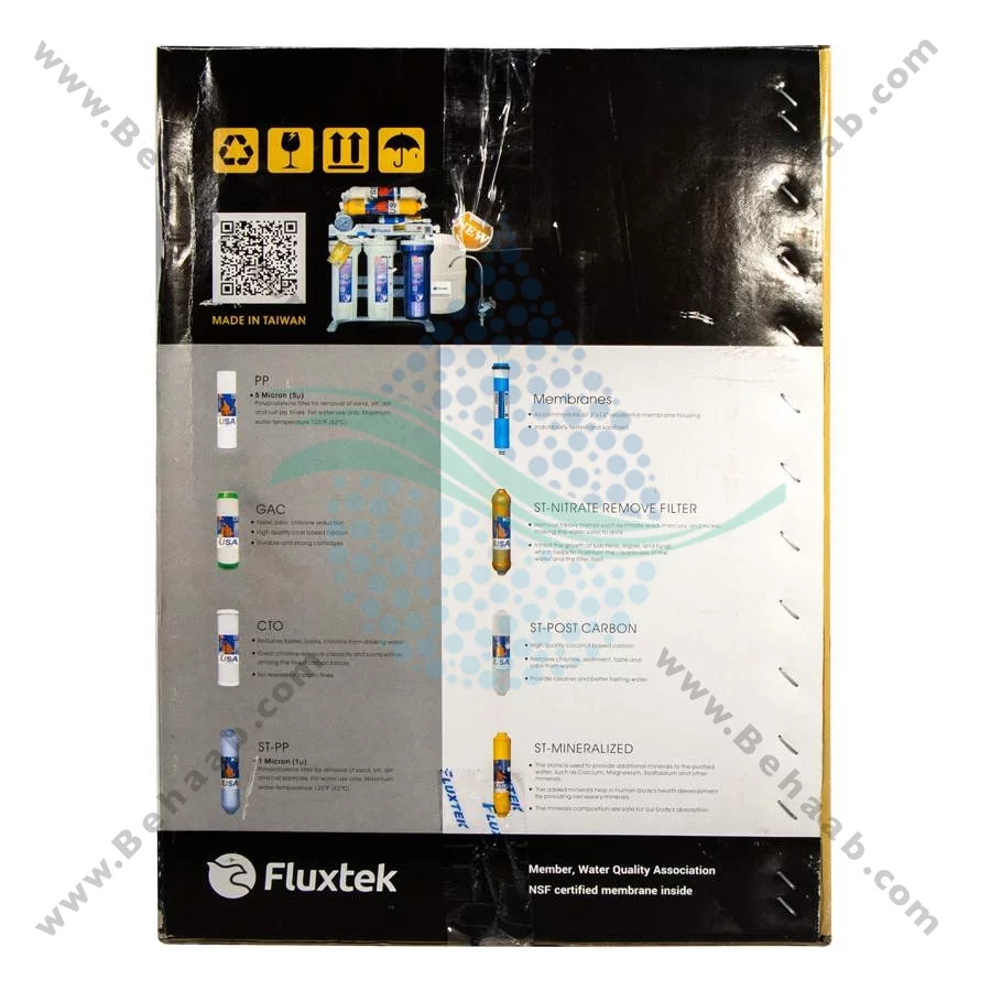 دستگاه تصفیه آب فلکستک 8 مرحله FE-115 هوشمند - Fluxtek FE-115 Smart 8 Stage RO Water Purification System
