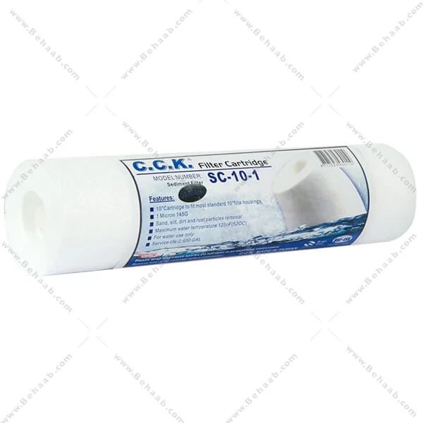 فیلتر الیافی سی سی کا 1 میکرون مدل SC-10-1 اورجینال - Home Sediment Polypropylene Filter_CCK SC-10-1