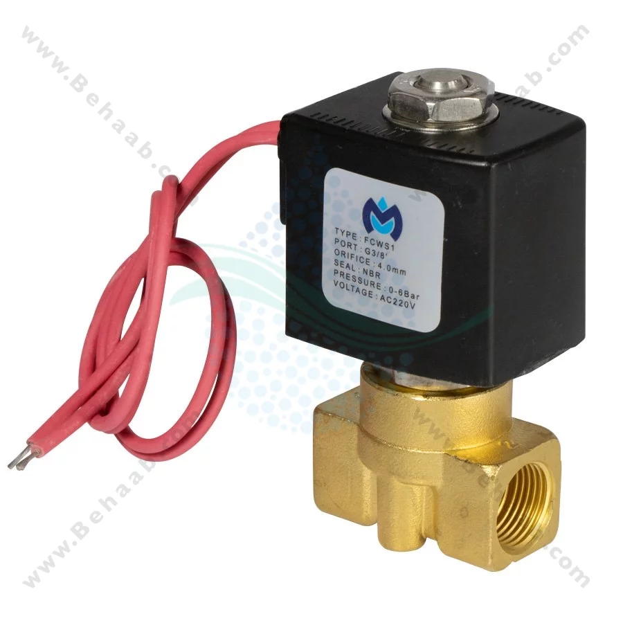 شیر برقی تصفیه آب 220 ولت ورودی 3/8 اینچ برنجی مدل FCWS1 - 3/8inch FCWS1 Ro Solenoid Valve 220V AC