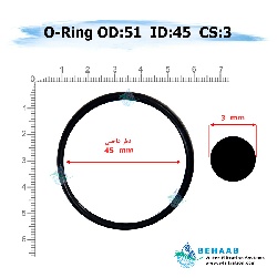 اورینگ تصفیه آب - قطر خارجی 51 ضخامت 3