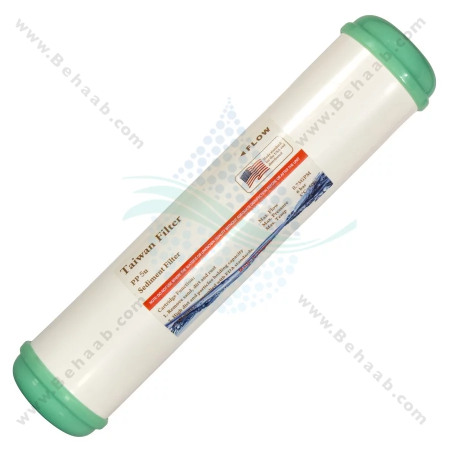 فیلتر اینلاین الیافی تایوان فیلتر 5 میکرون - 5-Micron Inline Sediment Filter Cartridge Taiwan Filter
