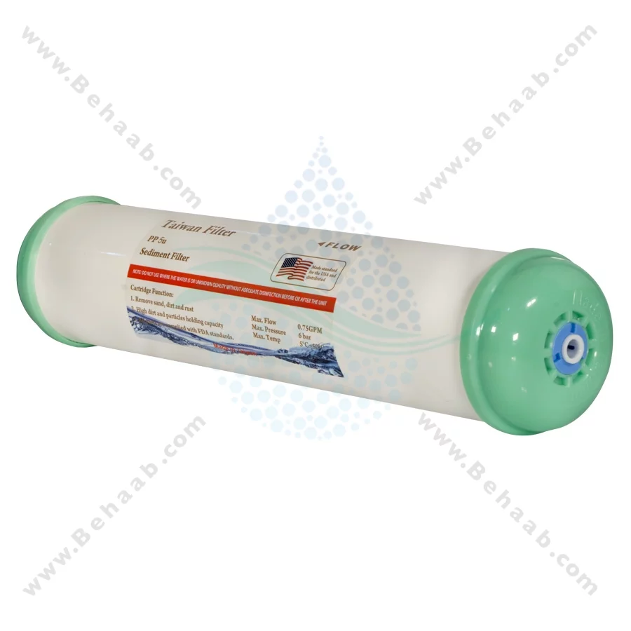 فیلتر اینلاین الیافی تایوان فیلتر 5 میکرون - 5-Micron Inline Sediment Filter Cartridge Taiwan Filter