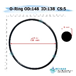 اورینگ تصفیه آب - قطر خارجی 148 ضخامت 5