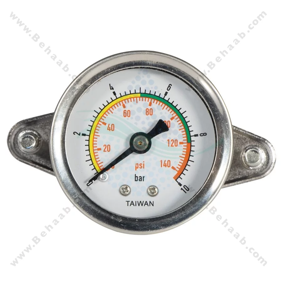 گیج فشار تصفیه آب 10 Bar کوچک مدل WPG-09 خشک - Water Pressure Gauge 0-10 Bar Dry WPG-09 Taiwan