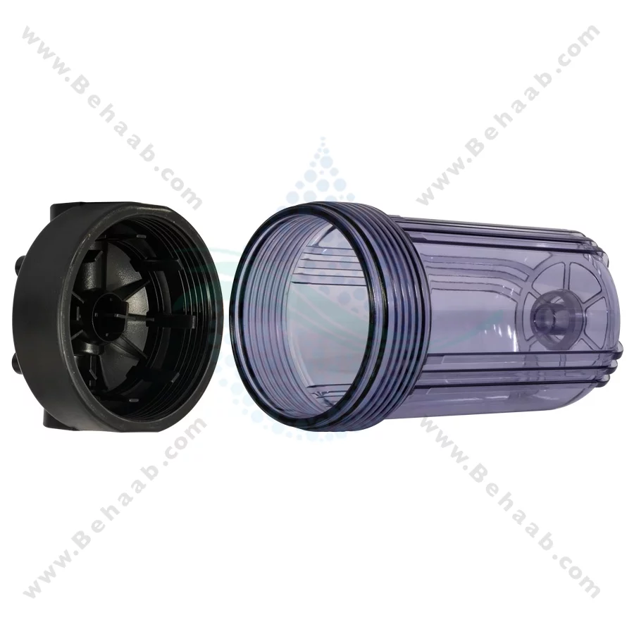 هوزینگ 10 اینچ جامبو ورودی 1 اینچ جتسان - Jetsun 10 Inch Jumbo Clear Water Filter Housing Single Stage with 1 Inch BSP Ports