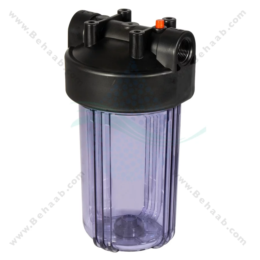 هوزینگ 10 اینچ جامبو ورودی 1 اینچ جتسان - Jetsun 10 Inch Jumbo Clear Water Filter Housing Single Stage with 1 Inch BSP Ports
