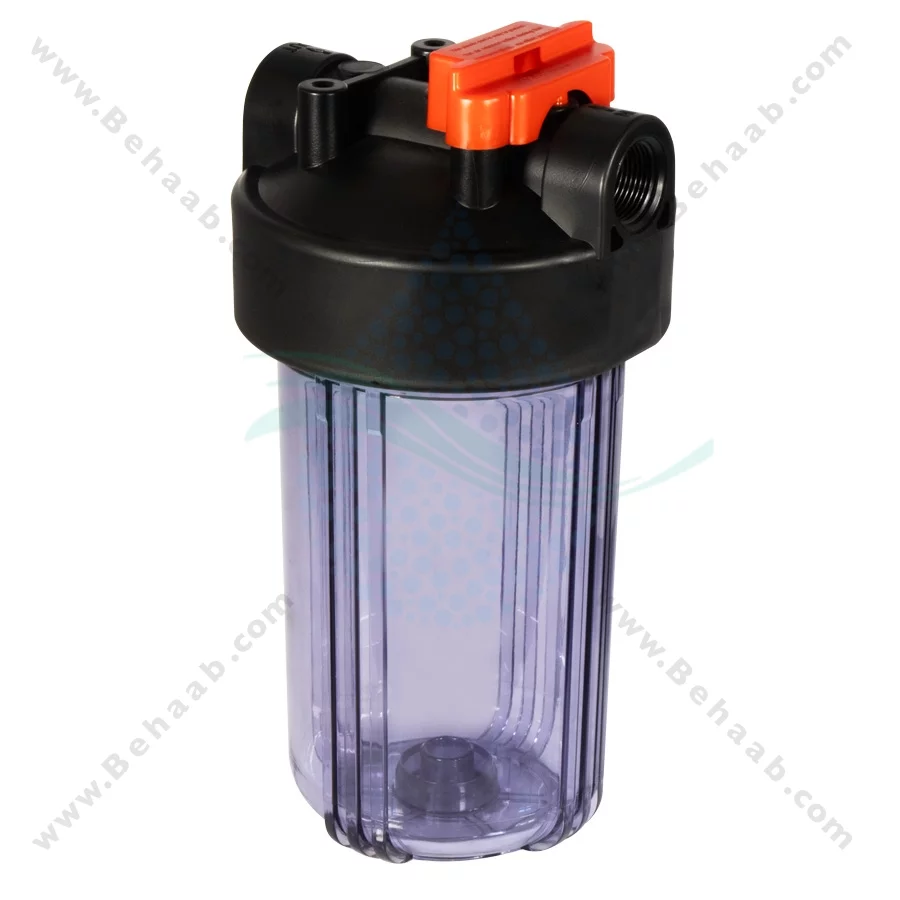 هوزینگ 10 اینچ جامبو ورودی 1 اینچ جتسان - Jetsun 10 Inch Jumbo Clear Water Filter Housing Single Stage with 1 Inch BSP Ports