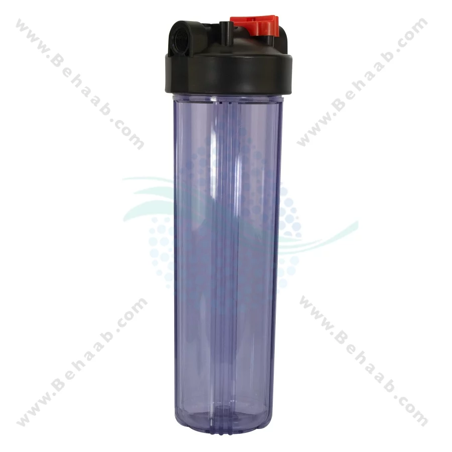 هوزینگ 20 اینچ جامبو ورودی 1 اینچ جتسان - Jetsun 20 Inch Jumbo Clear Water Filter Housing Single Stage with 1 Inch BSP Ports