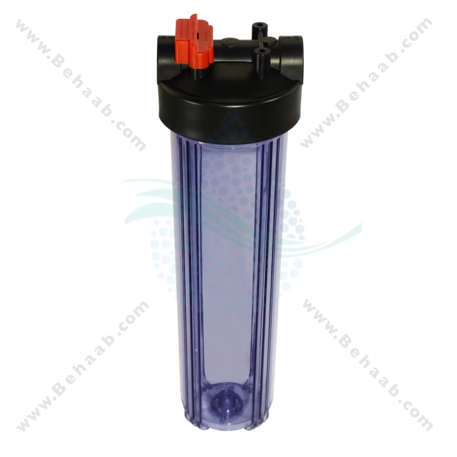 هوزینگ 20 اینچ جامبو ورودی 1 اینچ جتسان - Jetsun 20 Inch Jumbo Clear Water Filter Housing Single Stage with 1 Inch BSP Ports