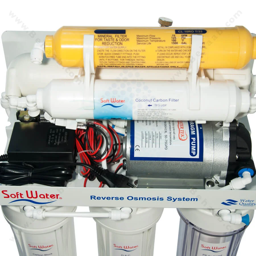 دستگاه تصفیه آب سافت واتر 6 مرحله تایوانی بدون پایه - SoftWater 6Stage RO Water Purification System