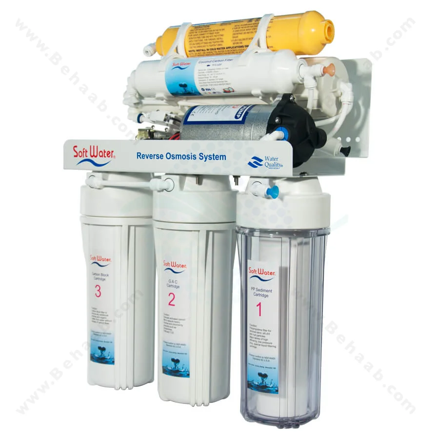 دستگاه تصفیه آب سافت واتر 6 مرحله تایوانی بدون پایه - SoftWater 6Stage RO Water Purification System
