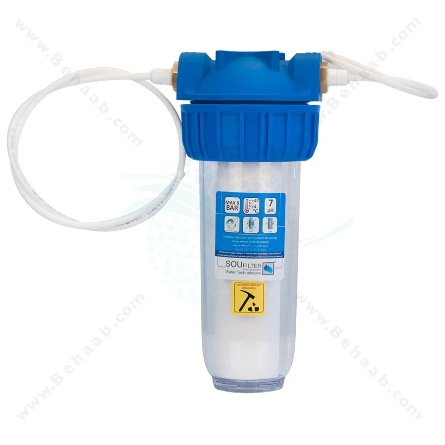 رسوب گیر کولر آبی با فیلتر الیاف و پلی فسفات 10 اینچ - Anti Scaling Swamp Water Filter cooler with PP and Polyphosphate 10 Inch