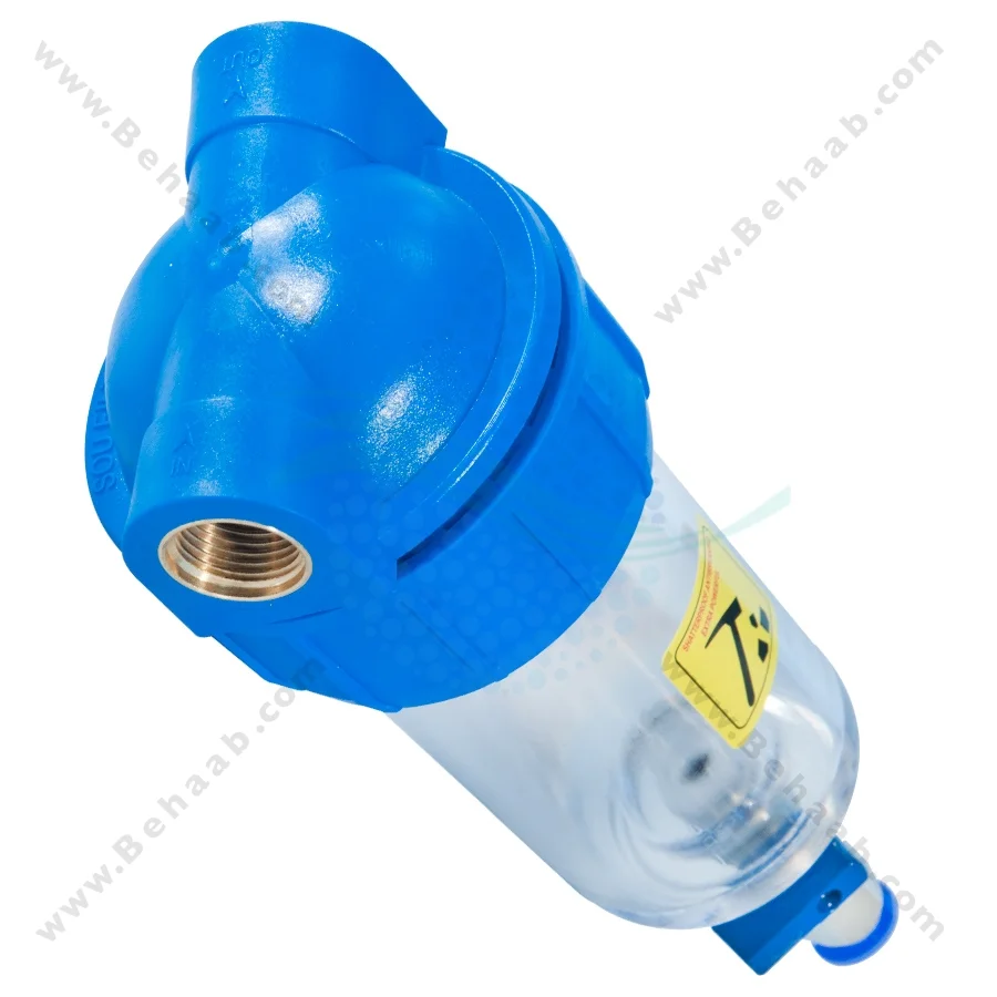 هوزینگ 5 اینچ با شیر تخلیه ورودی 1/2 اینچ سوفیلتر - Water Filter Housing 5 inch with 1/2 inch input with Drain Valve SouFilter