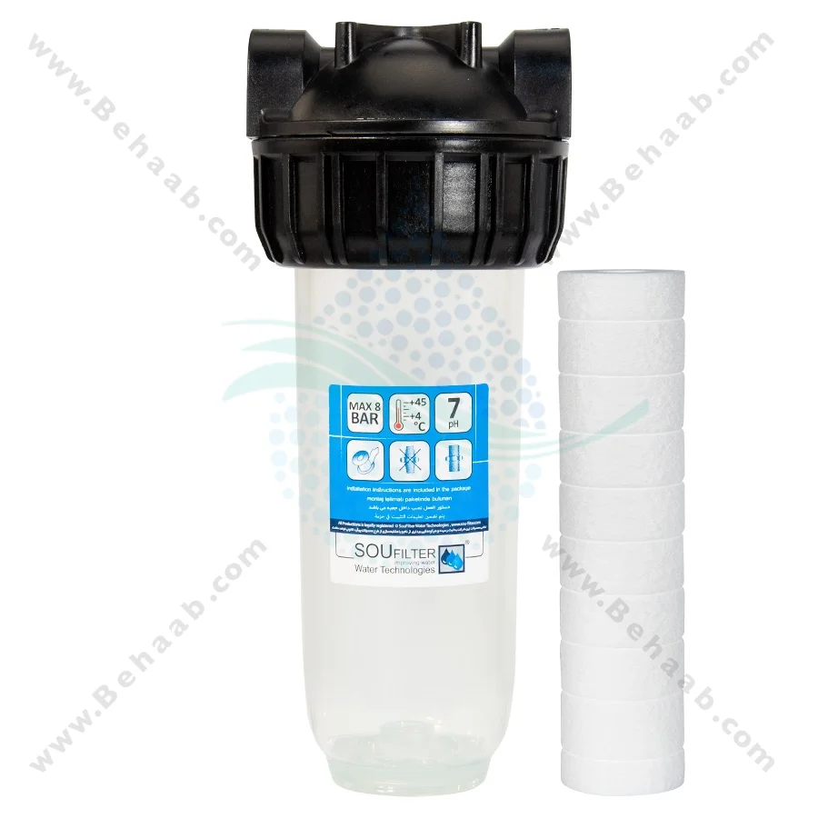 پیش تصفیه آب با فیلتر الیافی 10 اینچ - Whole House Water Filtration System with PP Water Filter