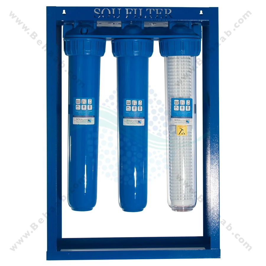 پیش تصفیه آب WHF29 توری پلی استر الیاف - Whole House Well Water Filtration System Model WHF29 with NET - PS - PP Water Filter