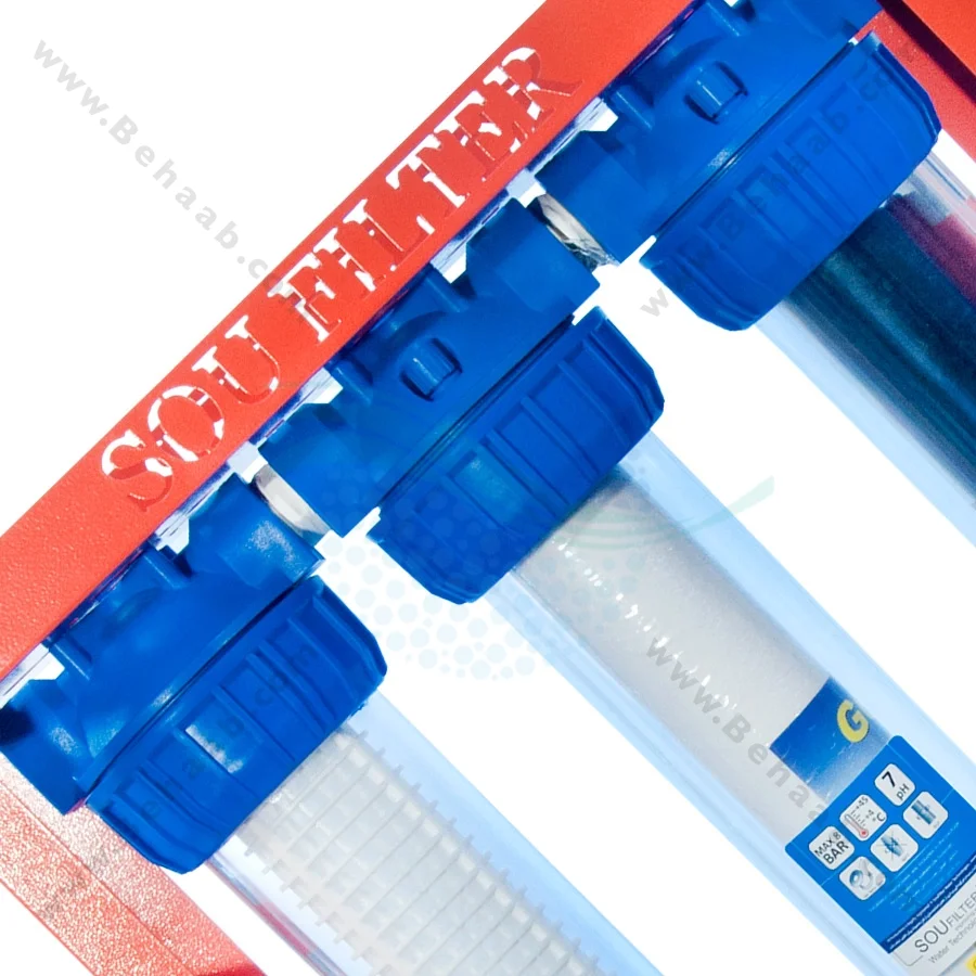 پیش تصفیه آب WHF26 توری الیاف کربن - Whole House Water Filtration System Model WHF26 with NET - PP - GAC Water Filter