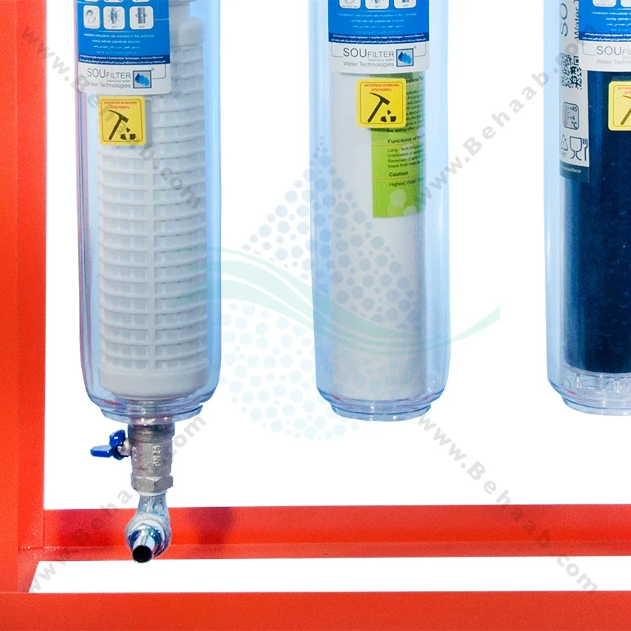 پیش تصفیه آب WHF26 توری الیاف کربن - Whole House Water Filtration System Model WHF26 with NET - PP - GAC Water Filter