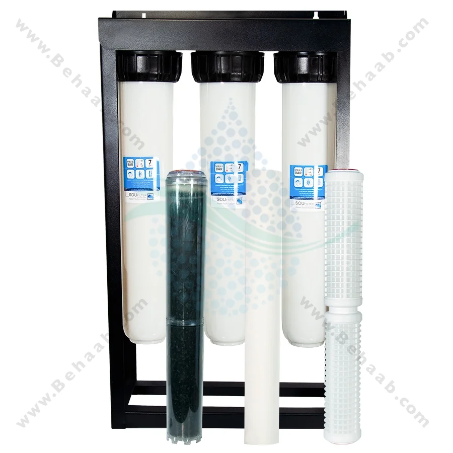 پیش تصفیه آب WHF26 توری الیاف کربن - Whole House Water Filtration System Model WHF26 with NET - PP - GAC Water Filter