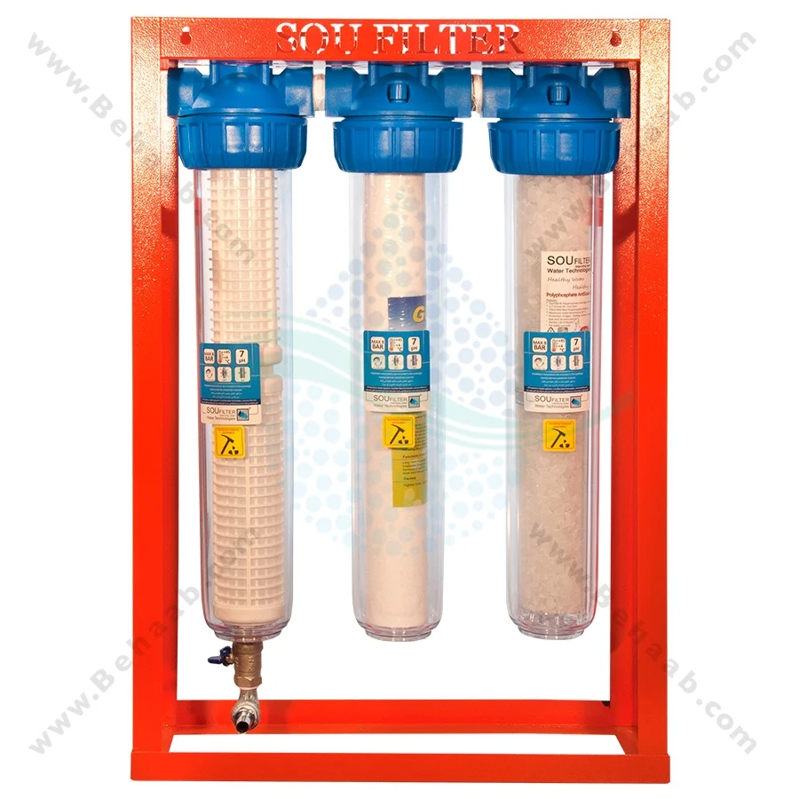 پیش تصفیه آب WHF30 توری الیاف پلی فسفات - Anti Scale Filter Polyphosphate with Model WHF30 NET - PP - PO Water Filter