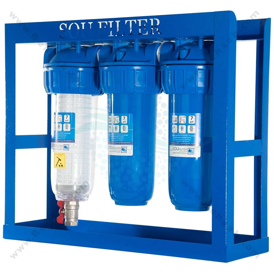 پیش تصفیه آب WHF51 توری الیاف کربن - Whole House Water Filtration System Model WHF51 with NET - PP - GAC Water Filter
