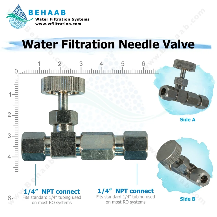 شیر میکس تصفیه آب مدل WNV-01 - Water Filtration Needle Valve WNV-01