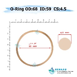 اورینگ محفظه آب سرد سوفیلتر قطر خارجی 68 ضخامت 4.5