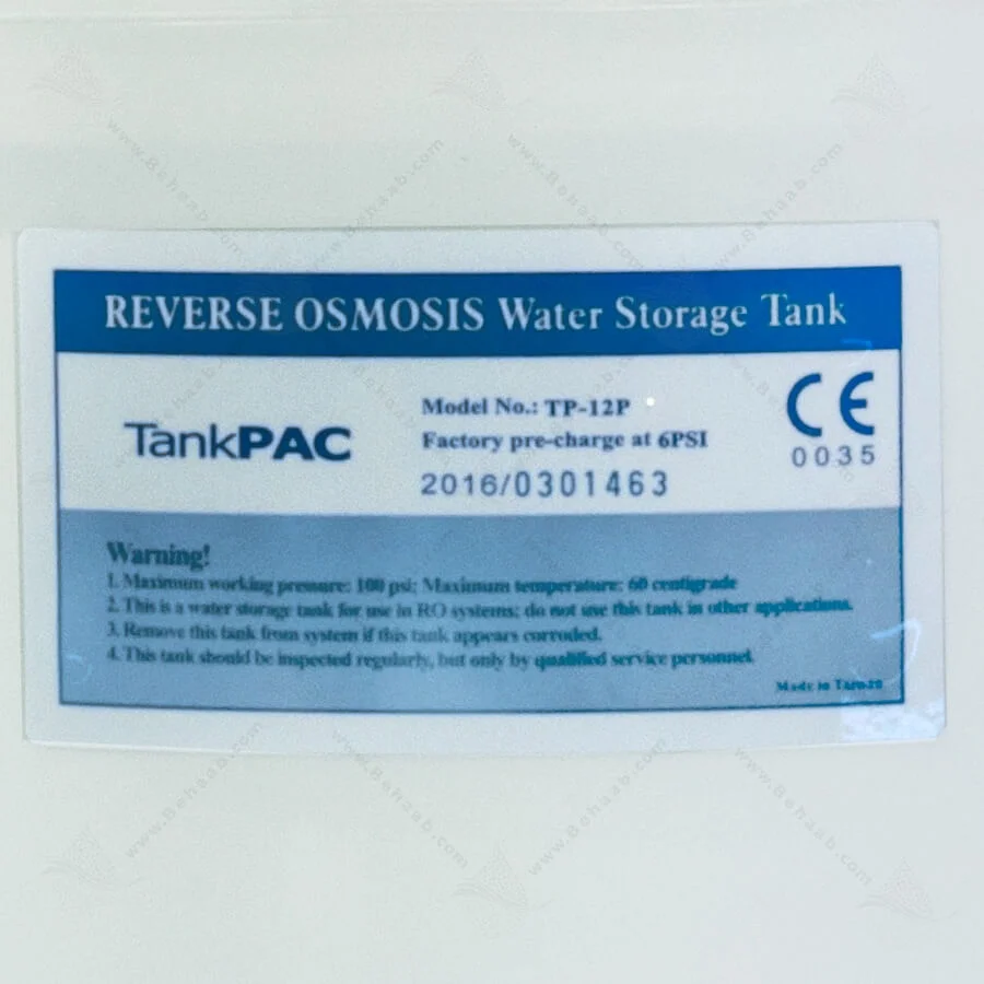 مخزن تصفیه آب 3.2 گالن تانک پک TP-12P - Reverse Osmosis Water Storage Tank 3.2 Gallon TankPAC