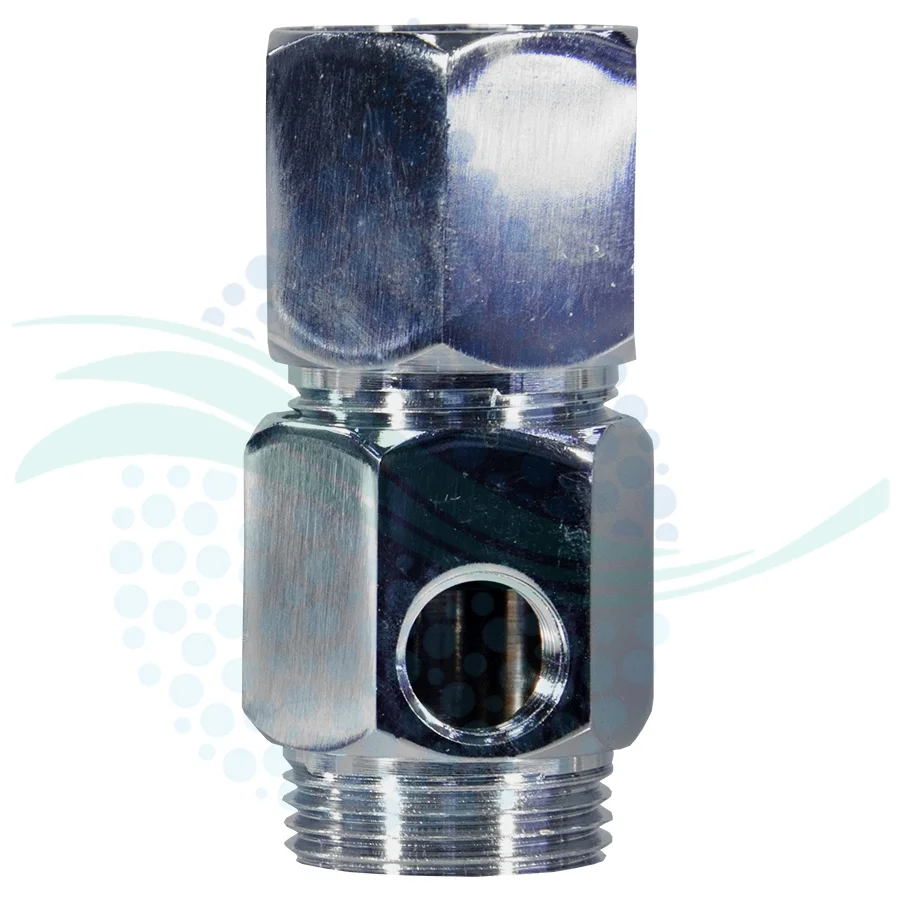 سه راه ورودی استیل تصفیه آب 3/4 دوقلو - Input Water Chromed Adapter