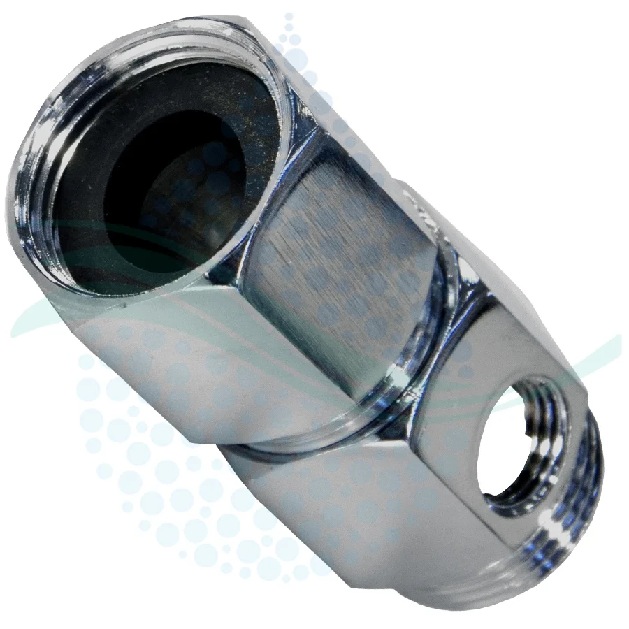 سه راه ورودی استیل تصفیه آب 3/4 دوقلو - Input Water Chromed Adapter
