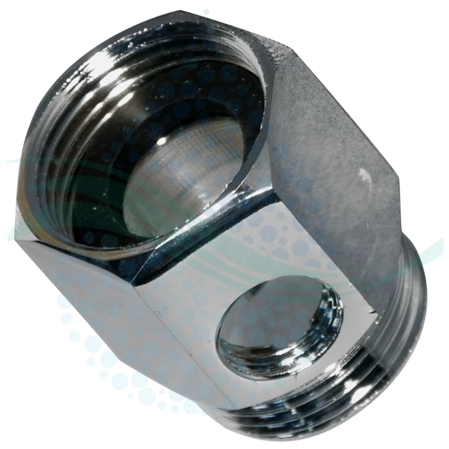 سه راه ورودی استیل تصفیه آب 3/4 دوقلو - Input Water Chromed Adapter