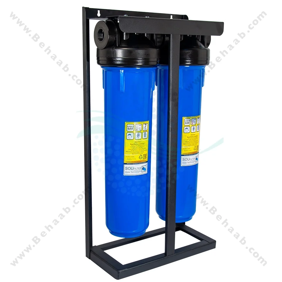 هوزینگ جامبو 20 اینچ 2 مرحله ورودی 1 اینچ - 2 stage 20 inch Jumbo Water Filter Housings Soufilter