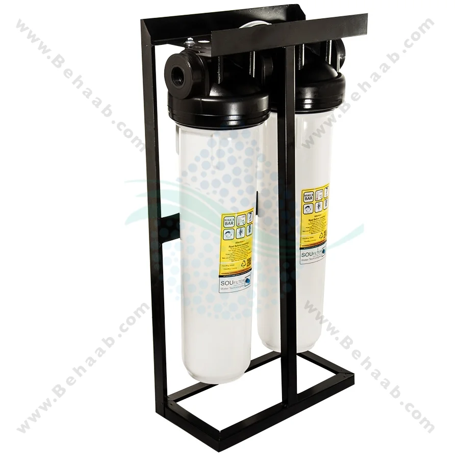هوزینگ جامبو 20 اینچ 2 مرحله ورودی 1 اینچ - 2 stage 20 inch Jumbo Water Filter Housings Soufilter