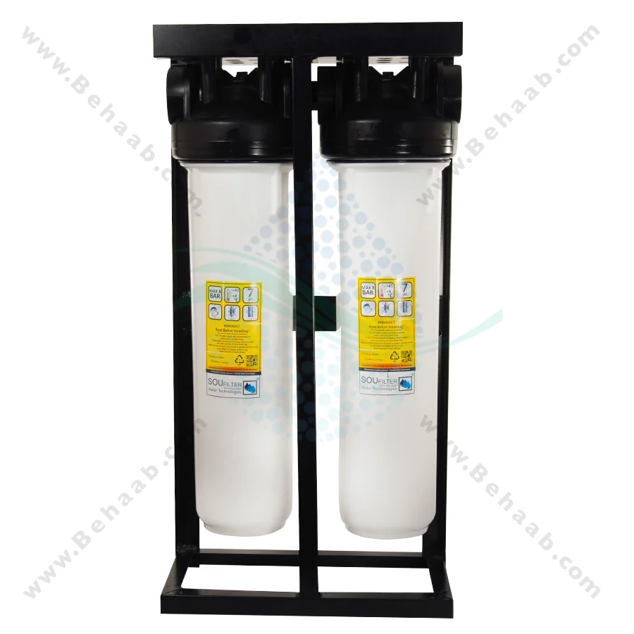 هوزینگ جامبو 20 اینچ 2 مرحله ورودی 1 اینچ - 2 stage 20 inch Jumbo Water Filter Housings Soufilter
