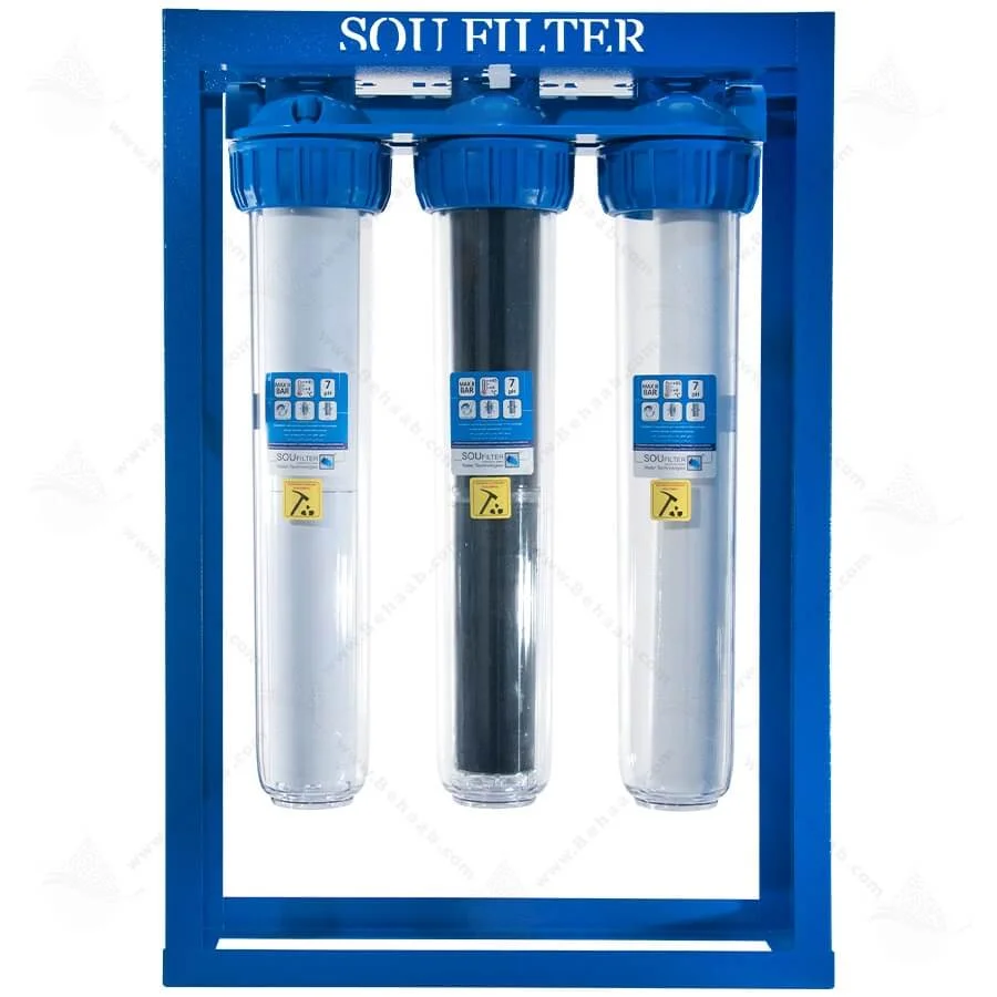 پیش تصفیه آب WHF28 الیاف کربن الیاف - Whole House Water Filtration System Model WHF28 with PP - GAC - PP Water Filter