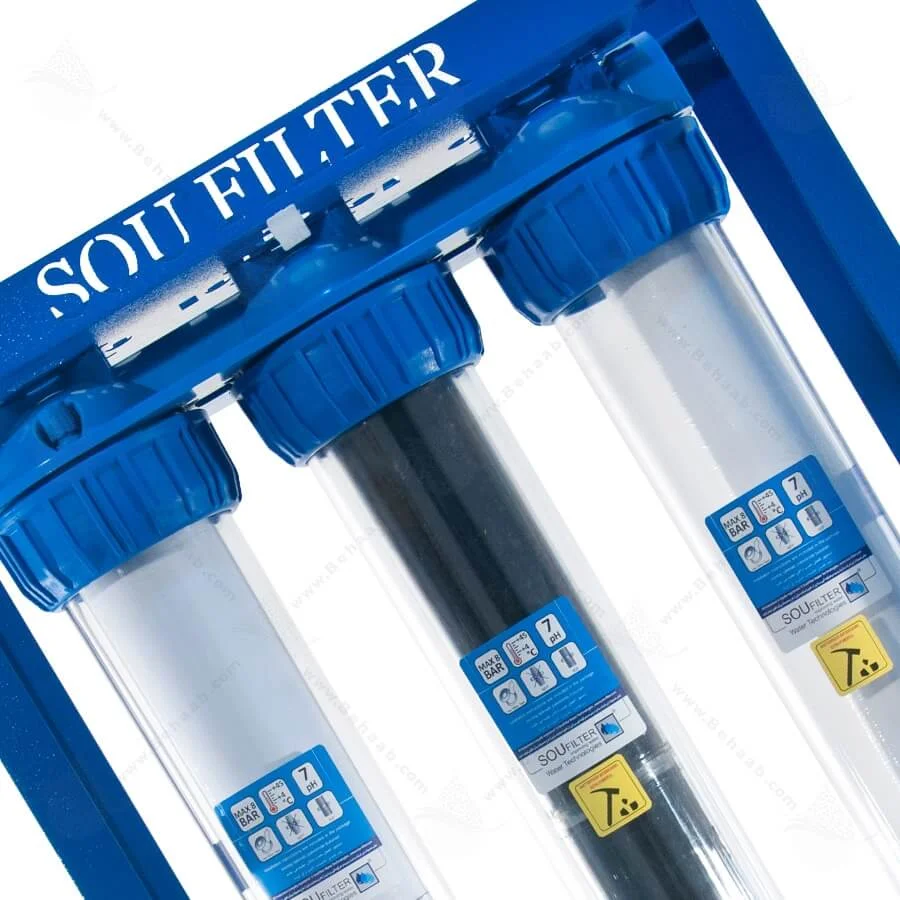 پیش تصفیه آب WHF28 الیاف کربن الیاف - Whole House Water Filtration System Model WHF28 with PP - GAC - PP Water Filter